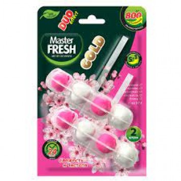 Master FRESH Подвесной блок для унитаза GOLD DUO EFFECT 5в1 САКУРА, 2шт*24