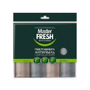 Master FRESH Салфетки антипыль 4шт микрофибра 30*30см (плюш)/10