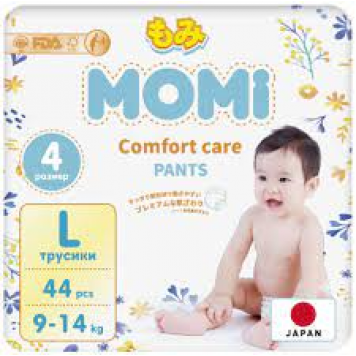 MOMI Подгузники-трусики COMFORT CARE 9-14кг 44шт.L