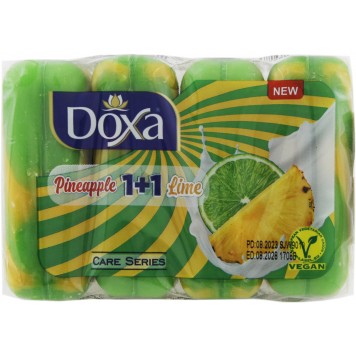 Мыло DOXA Care Series 4шт * 80гр с увлажняющим кремом. ананас лайм