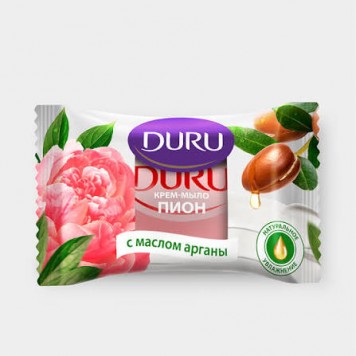 Мыло туалетное DURU 80г Пион с маслом арганы