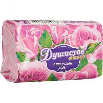Мыло туалетное Душистое Облако 90гр Роза