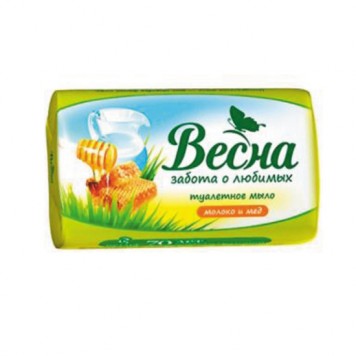 Мыло туалетное ВЕСНА молоко и мед 90гр