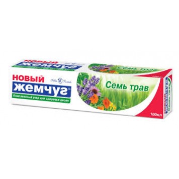 Новый жемчуг з/п Семь трав зубная паста 100мл. (36шт)