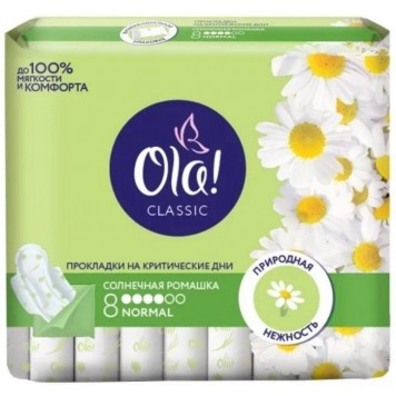 Ола! Wings Классик Супер Синглс 8шт Ромашка