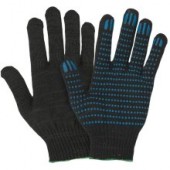 Перчатки х/б с напылением Стандарт"чёрные