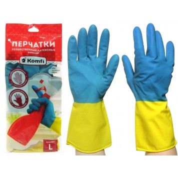Перчатки Латекс БИОКОЛОР L (Komfi)
