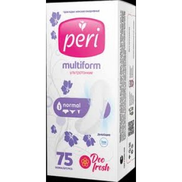 PERI Женские ежедневные прокладки 75шт MULTIFORM Deo Fresh																																		