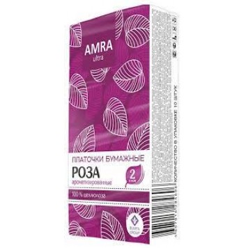 Платочки бумажные AMRA 10 шт Роза