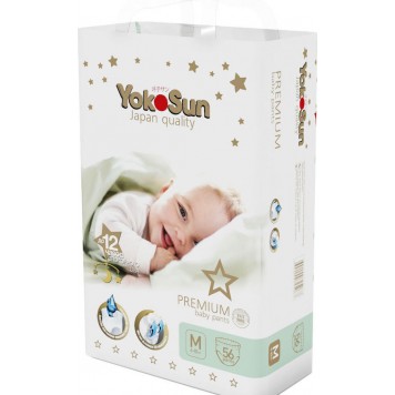 Подгузники-трусики YOKOSUN PREMIUM М (6-10кг) 56шт