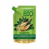 Прелесть Био Шампунь 500 мл дой-пак фитокератин вост. и блеск 