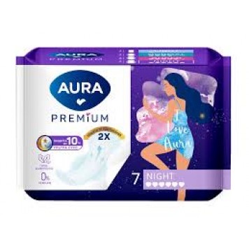 Прокладки AURA PREMIUM 7шт Ночные