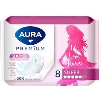 Прокладки AURA PREMIUM 8шт Супер