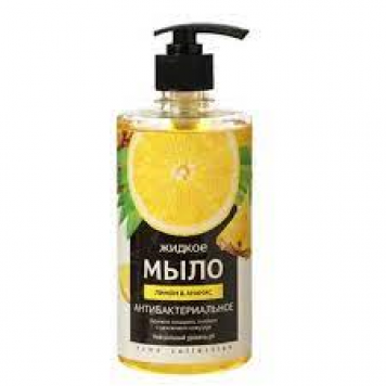 Rain Мыло жидкое антибактериальное Лимон-Ананас 500мл дозатор