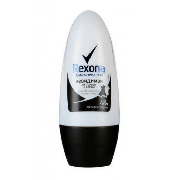 Рексона антиперспирант ролик 50мл жен Невидимая на Черном и Белом
