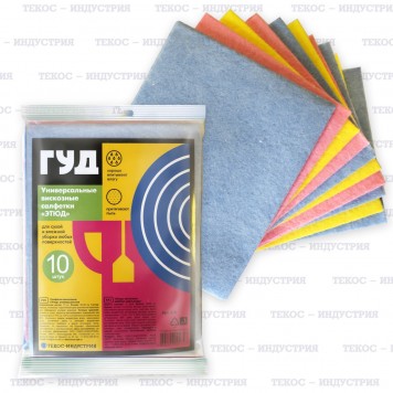 Салфетка Гуд 10шт вискоз. 40*30см/ 100