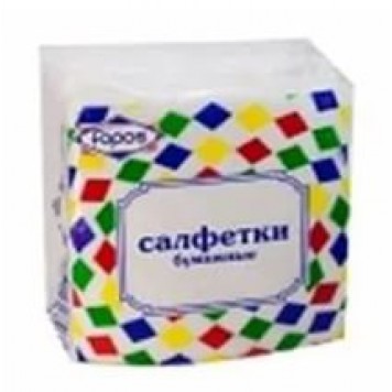 Салфетки бумажные Фопос 80шт белые /56 в уп