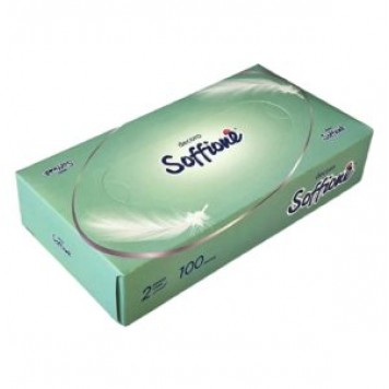 Салфетки бумажные Soffione 21*20 Белые 2сл 100шт в кор