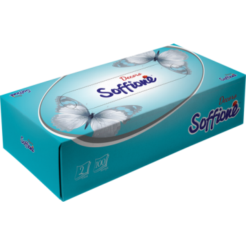 Салфетки бумажные Soffione 21*20 Белые 3сл 70шт в кор