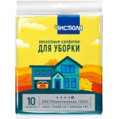 Салфетки ЧИСТЮЛЯ 10шт 34*38см вискоза/9