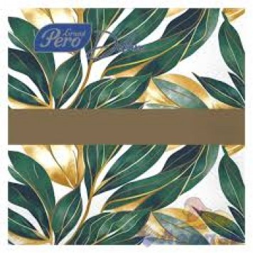 Салфетки GrandPero Deluxe 33х33 Малахит 3сл 20л