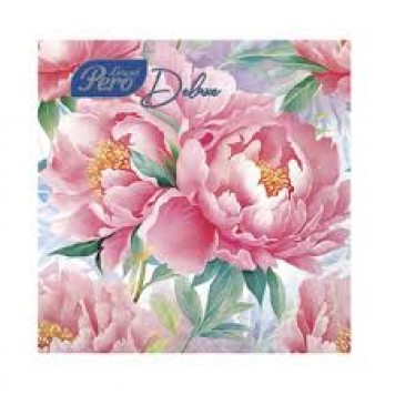 Салфетки GrandPero Deluxe 33х33 Розовый туман 3сл 20л