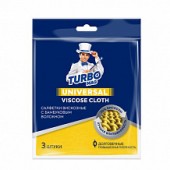 Салфетки вискозные "TURBOMAG" UNIVERSAL 35*35 см, 90 гр/м2 желтые, 3 шт. Салфетки вискозные "TURBOMAG" UNIVERSAL 35*35 см, 90 гр/м2 желтые, 3 шт.