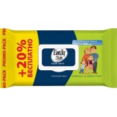 Салфетки влажные EMILY STYLE 100+20шт Для всей семьи, с крышкой*14