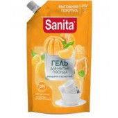Санита средство для мытья посуды900мл дой-пак (Мандарин и белый чай)