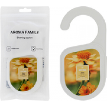 Саше ароматическое Размер: 14,5х7см пластина, футляр-крючок (Токайский цитрус)