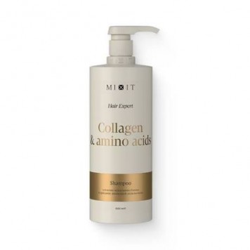 Шампунь для волос MIXIT Hair Expert 1000мл усиление блеска и придание силы Collagen & Amino Acids