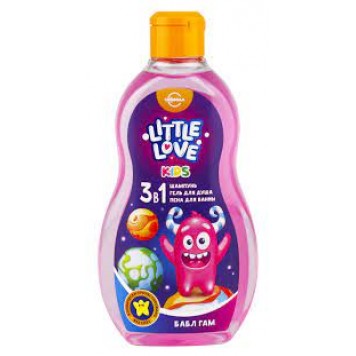 Шампунь+гель д/душа+пена д/ванны Little Love 3в1 Бабл гам 