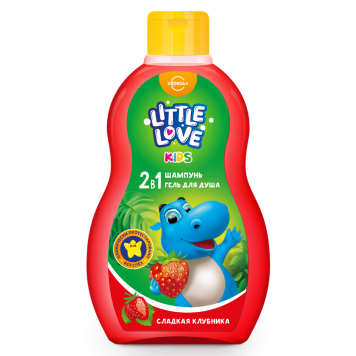 Шампунь и гель д/душа Little Love 2 в 1 Сладкая Клубника
