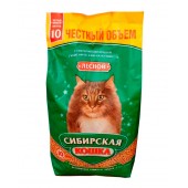 Сибирская кошка наполнитель 10л  Лесной древ. гранулы 10мм