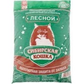 Сибирская кошка наполнитель 20л  Лесной древ. гранулы 10мм