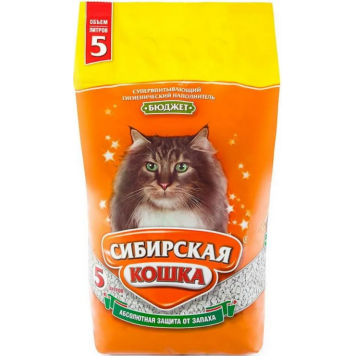 Сибирская кошка наполнитель 5л Бюджет (впитывающий)