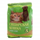Сибирская кошка наполнитель 5л Д/котят Лесной древ. гранулы 6мм