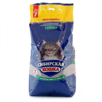 Сибирская кошка наполнитель 7л  Супер комкующийся