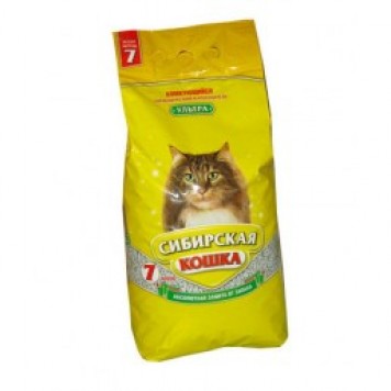 Сибирская кошка наполнитель 7л  Ультра  комкующийся