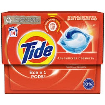 Тайд капсулы для стирки 14 шт Альпийская свежесть