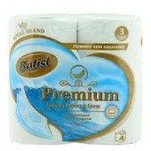 Туалетная бумага Батист 3сл 4шт Морской бриз /12