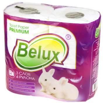 Туалетная бумага Батист 3сл 4шт Немецкое качество белая/ 12