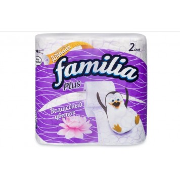 Туалетная бумага Familia Волшебный цветок 4шт 2сл