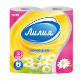 Туалетная Бумага Лилия 2сл 4шт Ромашка белая