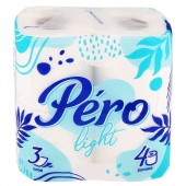 Туалетная Бумага Pero Light Белая 3сл 4шт