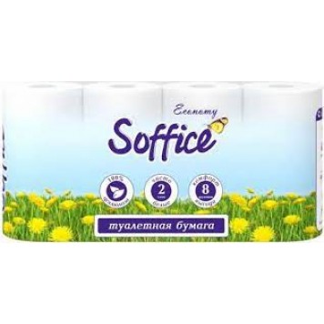 Туалетная бумага Софионе 2сл 8шт Economy Белая/ 8 