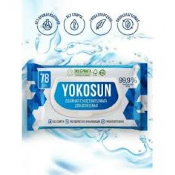 Туалетная бумага влажная YokoSun 78шт /24