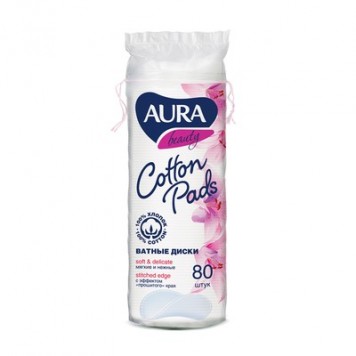 Ватные диски Аура 80шт.Beauty.
