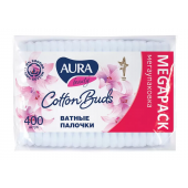 Ватные палочки Аура 400шт. в п/э