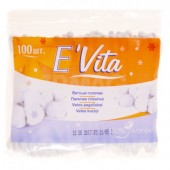 Ватные палочки E*Vita 100шт. в п/э Ватные палочки E*Vita 100шт. в п/э
